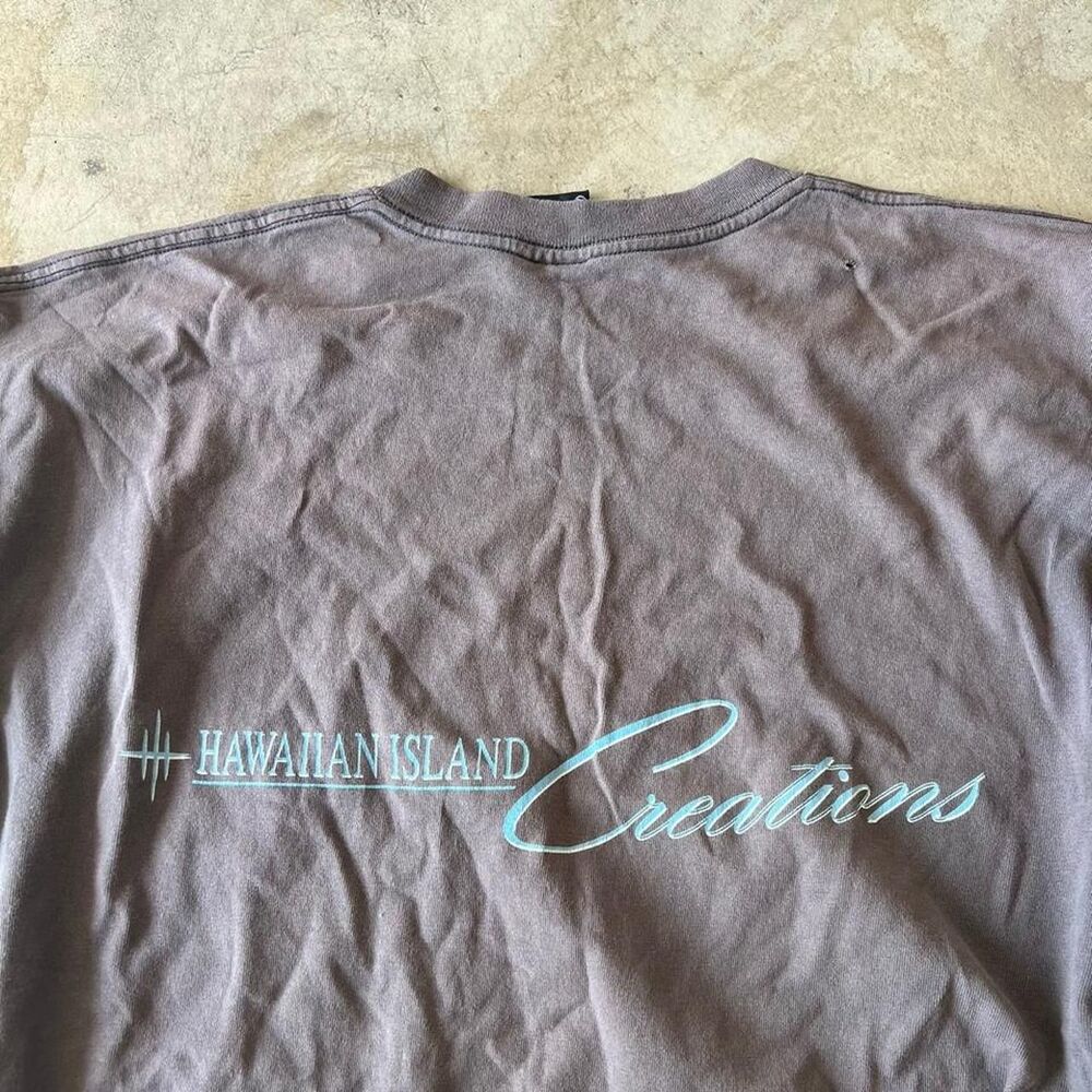 Hawaiian Island Creations grey t-shirt #surfwear #hawaii 90s Mens size XL